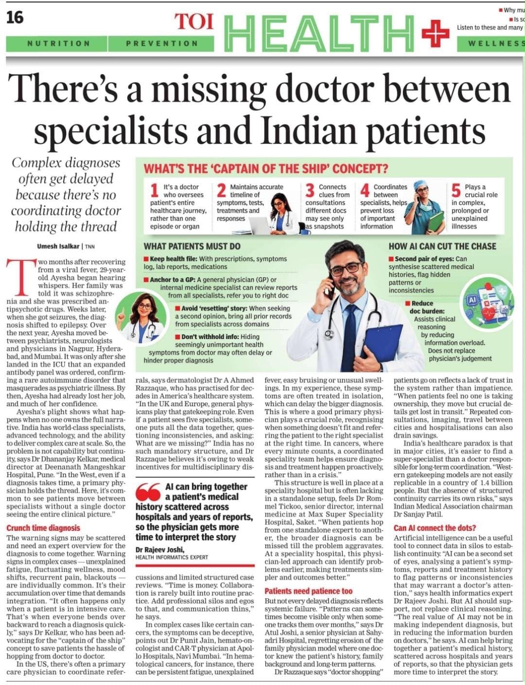 There’s a missing doctor between specialists and Indian patients